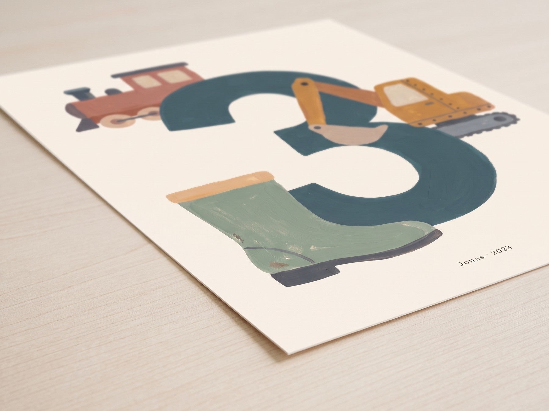 Nahaufnahme des gedruckten Blattes: 200 g, matt, unbeschichtet