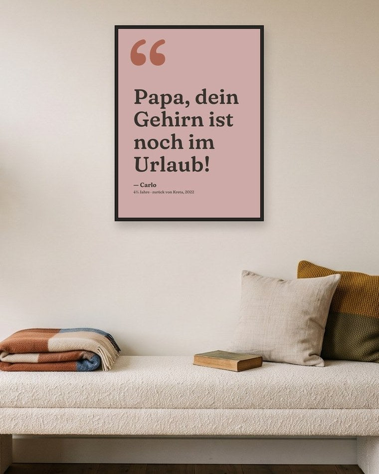 Beispiel: ein Echoa-Druck gerahmt an der Wand