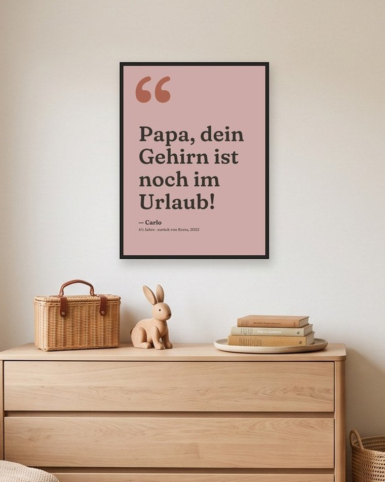 Beispiel: ein Echoa-Druck gerahmt an der Wand